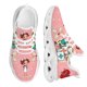 thumbnail image 1 of Zapatos de enfermera para mujer, blancos, con dibujos animados, cómodos, transpirables, con plataforma, de malla tejida, 1 of 6