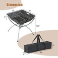thumbnail image 2 of Spaco 3-in-1 Camping Campfire Grill with Stainless Steel Grills Carrying Bag & Gloves-Silver, Camp Stove for Outdoor Cooking, 2 of 8