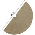 thumbnail image 3 of Plain Burlap Christmas Tree Skirt 48 Inch, Large Tree Collar for Personalized Handprint, Country Rustic Indoor Xmas Decorations, 3 of 4