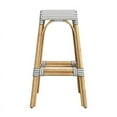 thumbnail image 3 of Butler Specialty Company Robias Rectangular Rattan 30" Bar Stool - Gray & White, 3 of 6