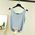 thumbnail image 4 of Tank Tops for Women,Soft Stretchy U Neck Camisole Tank Top For Comfortable Daily Wear And Layering Basic Piece,Camisole Tops for Women,Light Blue,L, 4 of 4
