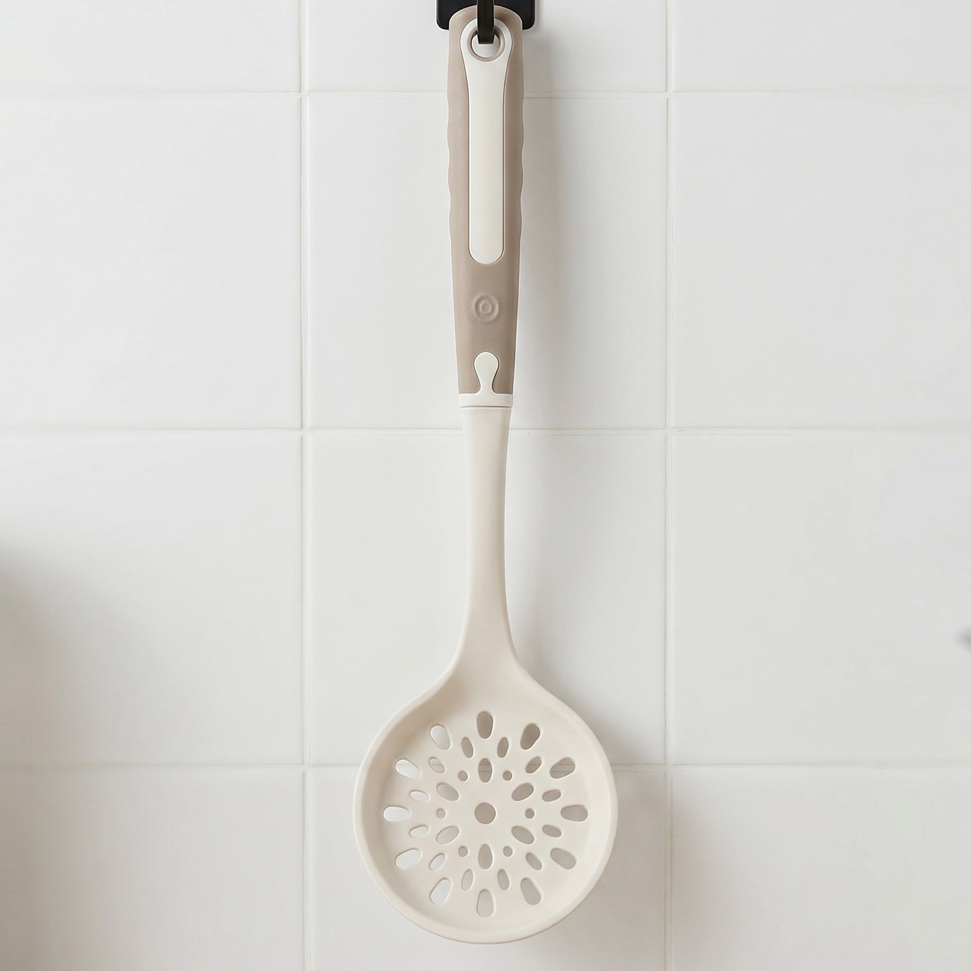 Unique Bargains Heat Resistant Cooking Silicone Slotted Spoon for Cookware C 13.6"x4.1"