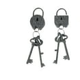 thumbnail image 3 of Decorative 4 Piece Lock and Key Set Wall Accent, Antique Silver- Saltoro Sherpi, 3 of 5