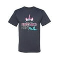 thumbnail image 2 of Wild Bobby, Cute Unicorn Mermaid Vibes Children Girl Birthday, Streetwear, Men's Graphic Tees, Vintage Heather Navy, Small, 2 of 3