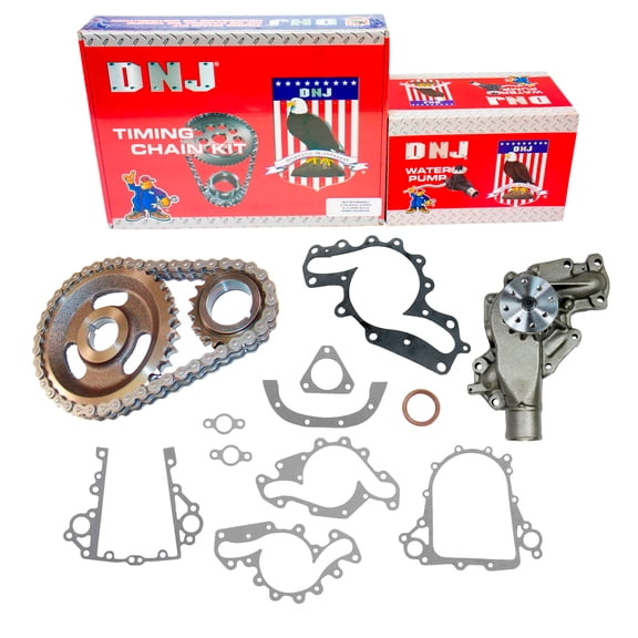 DNJ TK3195CWP Timing Chain Kit with Water Pump Fits Cars & Trucks 91-93 AM General 6.2L V8 OHV