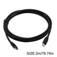 thumbnail image 2 of USB3.1 Type-c a USB Type-c Cable doble PD 100W 5A Cable de datos de carga rápida macho a macho, 2m Noticed EL5612-03B, 2 of 2