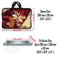 thumbnail image 3 of LSS 8-10.2 inch Laptop Sleeve Bag Compatible with Acer, Dell, HP, Sony, MacBook, Carrying Case Pouch w/ Handle & Adjustable Strap - Gold Flower Floral, 3 of 3