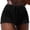 Black, variant on Womens Crochet Cover Up Shorts Hollow Pattern Out High Waist Knit Drawstring Bathing Suit Solid Color Bikini Swimsuit