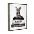 thumbnail image 4 of Stupell Industries Dog on Fashion Books Animals & Insects Painting Gray Floater Framed Canvas Art Print Wall Art, 25 x 31, 4 of 10