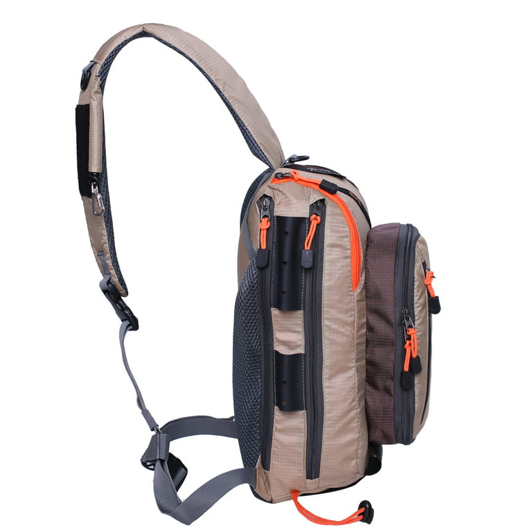 Kylebooker Fly Fishing Sling Packs Fishing Tackle Storage Shoulder Bag, Green