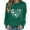 W89-NSLGXD Army Green Sweatshirt Women, variant on NSLGXD Halloween Sweatshirts for Women Cute Graphic Pullovers Vintage Loose Fit Round Neck Long Sleeve Sweat Tops Halloween Costumes S-2XL