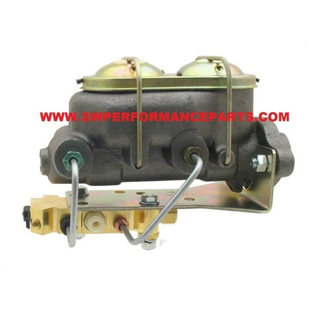 Roadmaster Brake Master - 4 PORT CORVETTE STYLE GM MASTER CYLINDER DISC/DRUM PROPORTIONING VALVE + LINES