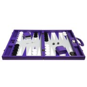 Silverman & Co. 19-inch Premium Backgammon Set - Large - Purple