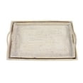 thumbnail image 6 of DecMode 26", 23"W Cream Rattan Large Rectangular Woven Tray, 2-Pieces, 6 of 16