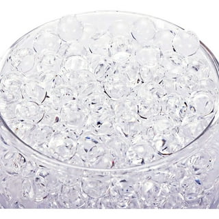 Clear Water Beads 100,000Pcs Clear Water Gel Jelly Balls Vase Filler  Beads,Vase Fillers for Floating Pearls, Floating Candle Making, Wedding