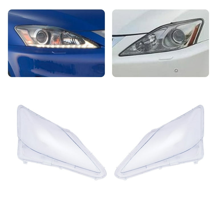 1 Pair Car Headlight Cover Shell Headlight Lamp Glass Lens Kit For