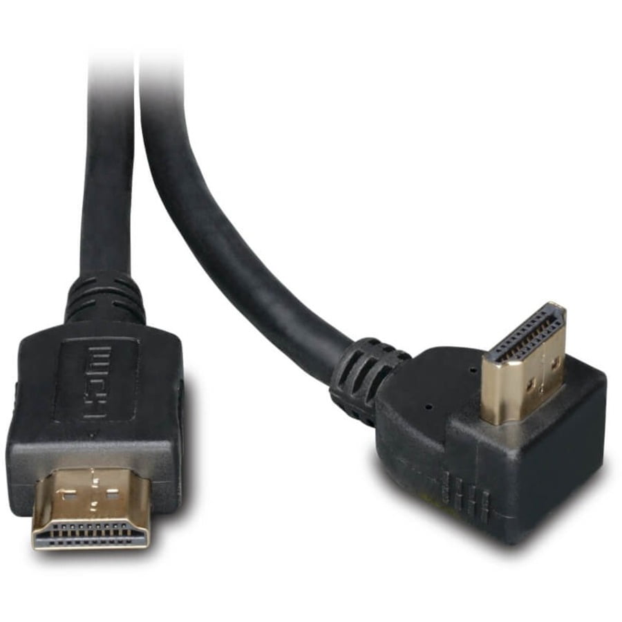 Tripp Lite P568-006-RA Black HDMI Gold Straight to Right-Angle Digital Video Cable Male to Male