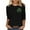 Black, variant on LIaqionyy St Patrick's Day Women Shamrock Graphic T-Shirt 3/4 Sleeve Crewneck Loose Casual Festival Tops