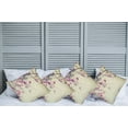 thumbnail image 2 of Ambesonne Nature Throw Pillow Cover 4 Pack, Sakura Cherry Blooms, 20", Cream Fuchsia Brown, 2 of 5