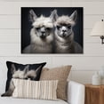 thumbnail image 2 of Designart "Two Alcapas beautyful Guardians II" Animals Metal Wall Art, 2 of 5