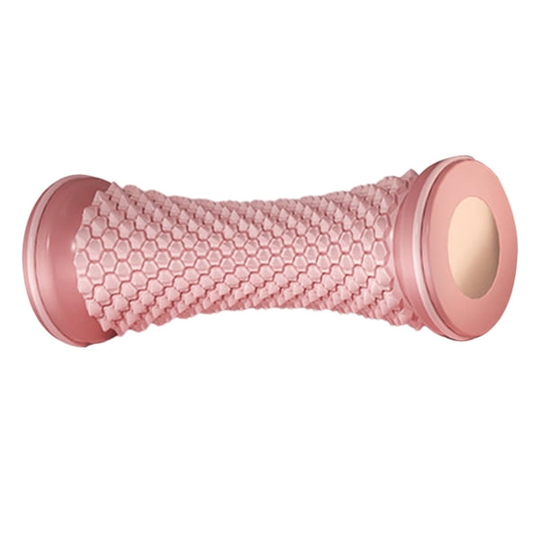 Rodillo de masaje de pies, rodillo para fascitis, herramienta multifuncional y compacta para masaje de pies. Rosa