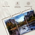 thumbnail image 6 of Elephant Stock Yosemite Autumn River Wall Art - Horizontal Multi Panel Canvas - Living Room Wall Decor - Nature Multi Panel - Brown And Blue Decor - 57" x 36", 6 of 8