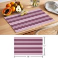 thumbnail image 6 of Purple Stripes Placemats Set of 2 Layered Striped Lines Modern Minimalist Place Mats Indoor Wipeable Table Mats Washable Cloth Dining Table Placemats for Kitchen Holiday Party Home Decor 13x19 Inch, 6 of 9