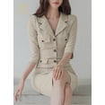 thumbnail image 5 of H Han Queen-vestido elegante de encaje para mujer, ropa ajustada de un solo pecho, para fiesta y trabajo, primavera y otoño, 5 of 5