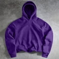 thumbnail image 2 of hoksml Men's Raglan'seam Cropped Pullover Hoodie for Fall Winter Daily Casual Work Outdoor Comfort, 2 of 8