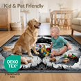 thumbnail image 4 of ODIKA 6'x9' Ultra-Soft Area Rug, Gothic Witchy Haul Mystical Symbols Arcane Stars Moons Corridor None Washable, Bare feet friendly, Silk-Touch for Guest Room, Bedroom, 4 of 7