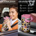 thumbnail image 5 of 30oz Handheld Travel Tumbler with Handle – Double Wall Stainless Steel Insulated Cup, Flip Straw Lid, Leak-Proof & BPA-Free for Hot and Cold Drinks – Durable Coffee & Juice Mug Pink, 5 of 7