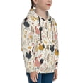 thumbnail image 3 of Lsque Cartoon Chickens Patten Youth Hoodie Sweatshirt Pullover with Kangaroo Pocket Boys and Girls Hoodie Warm Hoodie for Kids-Large, 3 of 6