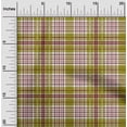 thumbnail image 2 of oneOone Cotton Silk Lime Green Fabric Check Dress Material Fabric Print Fabric By The Yard 42 Inch Wide, 2 of 4