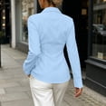 thumbnail image 6 of Bosfbaoi Long Sleeve Shirts for Women Button Down Collar Solid Color Womens Tops Fitted Waist Business Casual Shirts, 6 of 7