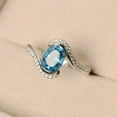 thumbnail image 3 of Swiss blue topaz ring, oval gemstone ring, blue gemstone ring, blue topaz ring, 3 of 4