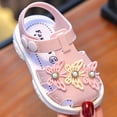 thumbnail image 7 of WNVMWI Toddler Girl Closed Toe Sandals Summer Kids Soft Soled Walking Shoes with Ankle Strap Girls Non-Slip Sandal Pink Size 4, 7 of 7
