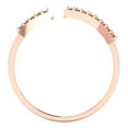 thumbnail image 4 of 0.2475 ctw Statement Anniversary Ring for Women | Round Cut Simulated Champagne Diamond | Hyperallergenic Solid 14K Rose Gold, 4 of 5