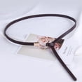 thumbnail image 4 of SUTENGDA Ceinture Noire Nouée pour Femmes en Été Robe Fine et Polyvalente Ceinture de Taille Simple, 4 of 6