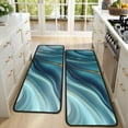 thumbnail image 4 of Kitchen Rugs Sets Of 2,Blue Gold Marble Pattern Anti Fatigue Kitchen Mat Rugs Non Slip Washable,Decorative Kitchen Floor Mats for Kitchen,Sink,Laundry,17"x47"+17"x47", 4 of 5