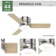 thumbnail image 5 of Ventilador de techo Hunter Minimus de 44 pulgadas con luz y control remoto, 5 of 9