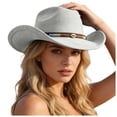 thumbnail image 5 of OJSFQUFP Cowboy Hat for Women and Men with Shapeable Wide Brim Cattleman Western Hats for Cowboys, 5 of 5