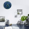 thumbnail image 2 of Silent Wall Clock 40cm/15.75in Round Wall Clock Retro Mandala Glass Flower Hanging Clock for Home Living Room Bedroom Kitchen Non Ticking Battery Operated Living Room Mute Clock, 2 of 5