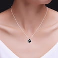 thumbnail image 4 of AFFY 0.1 Ct Black & White Natural Diamond Dog Paw Pendant Necklace in 14k White Gold Over Sterling Silver, 4 of 5