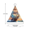 thumbnail image 3 of Fuzoiu Sailing Ship Ocean Sunset Print Santa Hat Christmas Hat for Adults,Santa Hats with Pompom, Unisex Xmas Holiday Hat for Christmas New Year Festive Party Supplies, 3 of 6