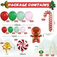 thumbnail image 2 of Christmas Balloon Garland Xmas Green Red White Arch kit Macaron green pink balloons Candy Bell Cane Foil Balloons With Large Gingerbread Balloon for Christmas Party Decorations Supplies, 2 of 13
