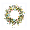 thumbnail image 2 of Easter Wreath, 20'' Artificial Berry Wreath with Easter Eggs for Front Door Window Wall Decor Spring and Easter Celebration, 2 of 7