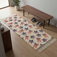 thumbnail image 5 of Area Rug with Tassels 2' x 5', Independence Day Patriotic Stars Bow Kitchen Runner Rug for Hallway Bedroom Throw Rugs, Retro USA Flag Soft Door Mat for Bathroom Entrance Living Room, 5 of 9
