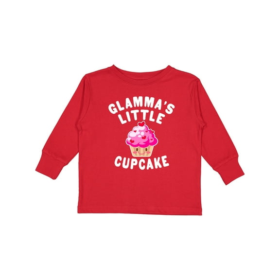 Inktastic Glammas Little Cupcake Girls Long Sleeve Toddler T-Shirt