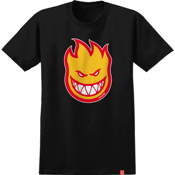 Spitfire Bighead Fill Short Sleeve T-Shirt Black Gold Red, Medium, Men's