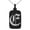 Black, variant on Stainless Steel Letter E Initial Old English Monogram Engraved Small Rectangle Dog Tag Charm Pendant Necklace